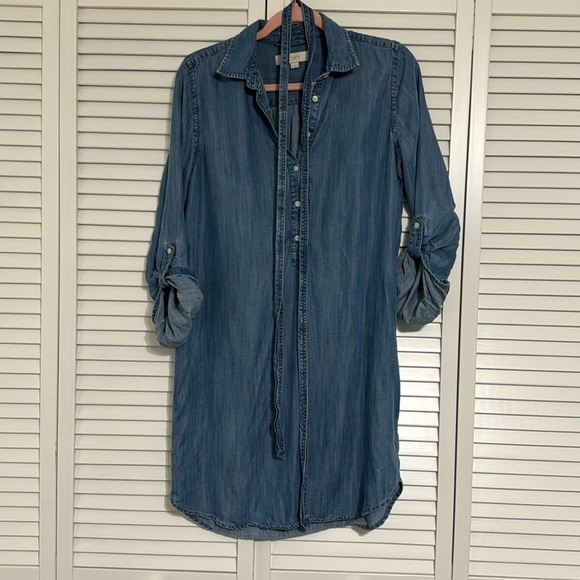 LOFT Dresses & Skirts - COPY - Loft chambray denim shirt dress - oversized